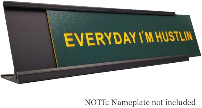 2" x 8"Aluminum Desk Name Plate Holder, Office Business Desk Sign Holder - Image 2