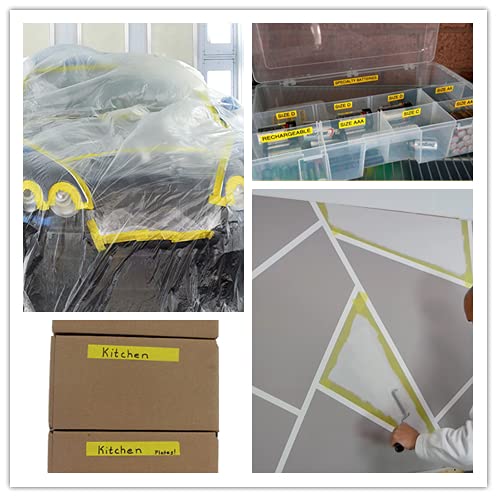 KIWIHUB Yellow Painters Tape, DIY Crafting, Decoration and School Projects - Image 6