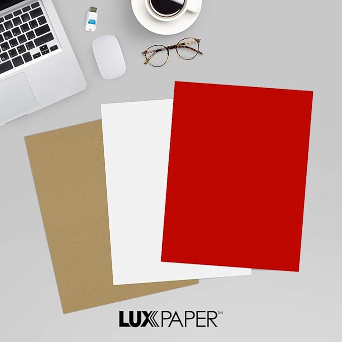 LUXPaper 8.5" x 11" Paper | Letter Size | Holiday Red | 60lb. Text | 1 - Image 9