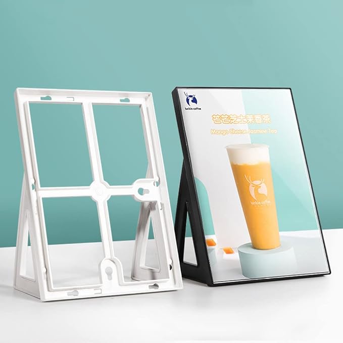 ECKEK ABS Plastic Sign Holder,Menu Displays L Shape Sign Stand - Image 8