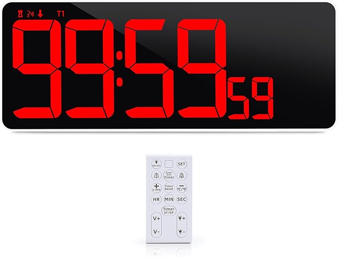 KMMKGG 13.7”Digital Timer Large LED Screen displays(5'' Number), The Date time - Image 9