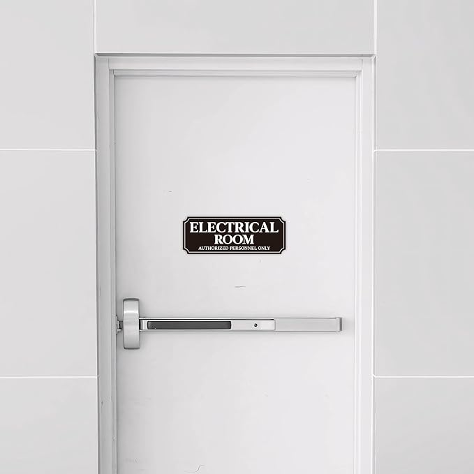 Electrical Room Door Sign for Business,Self-Adhesive Durable Modern Electrical - Image 7