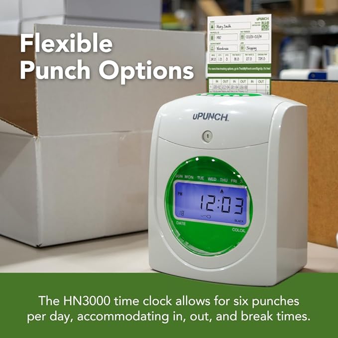 uPunch HN3540 Complete Small Business Start-Up Kit: AutoAlign Time Clock System - Image 7