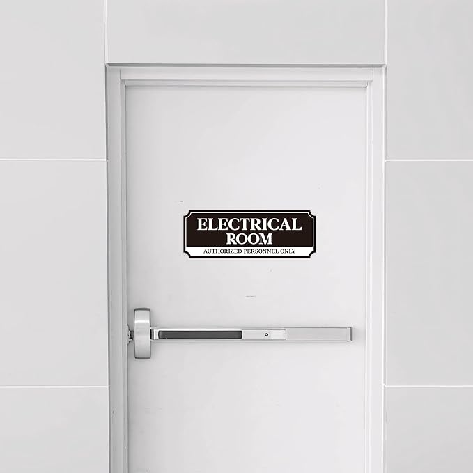Electrical Room Door Sign for Business,Self-Adhesive Durable Modern Electrical - Image 7