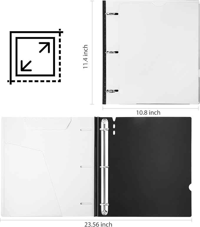 WOT I 1 Inch Telescoping 3 Ring Binder, Expandable Flexible Binder - Image 7