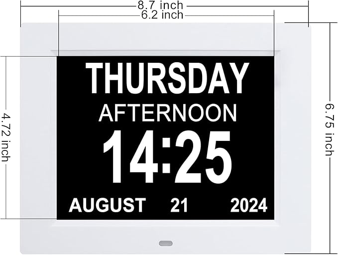 TMC 8 Inch Digital Dementia Clock - Image 9