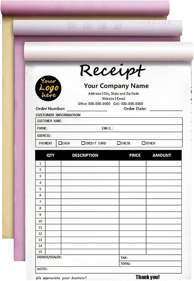 Custom Invoice Book in 3-Part /2-Part Receipt Book - Image 8