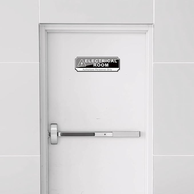 Electrical Room Door Sign for Business,Self-Adhesive Durable Modern Electrical - Image 7