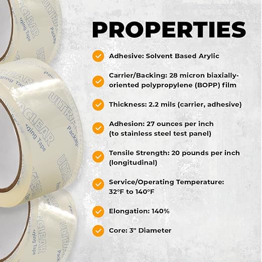 WOD CST22CC Crystal Clear See-Through Packing Tape – 3/4 inch x 110 yds. - Image 6