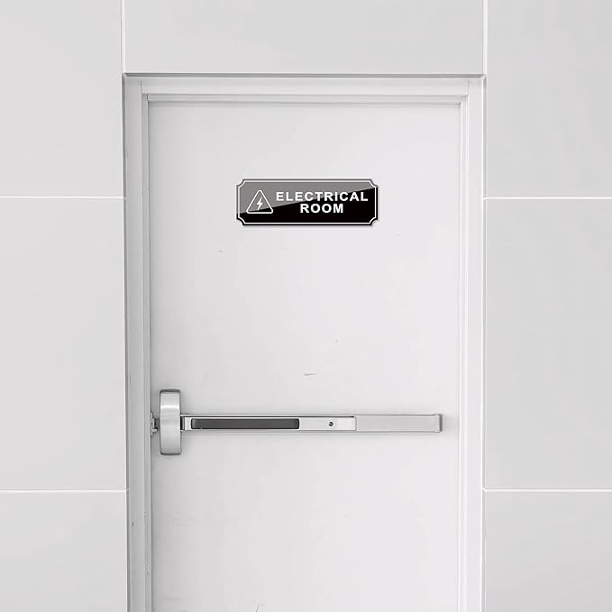 Electrical Room Door Sign for Business,Self-Adhesive Durable Modern Electrical - Image 7