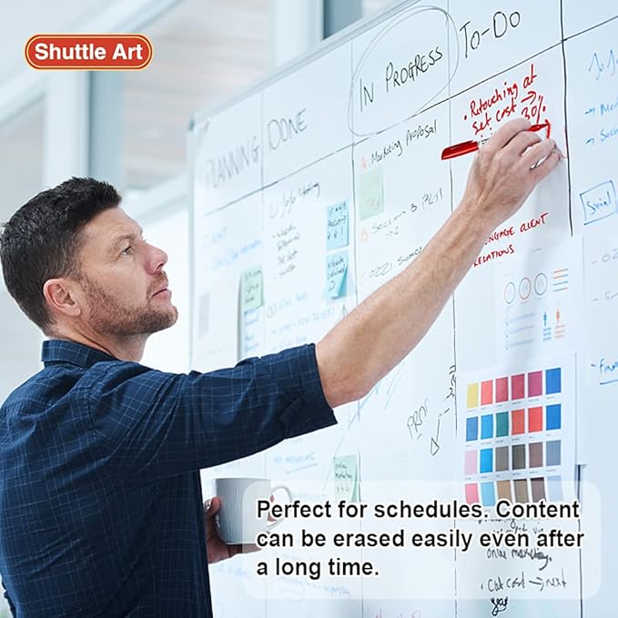 Shuttle Art Wet Erase Markers, 15 Pack Red 1mm Fine Tip Smudge-Free Markers - Image 7