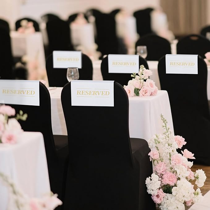 6 Pcs Reserved Seating Signs Reserved Chair Sign Printed Placeholder - Image 7