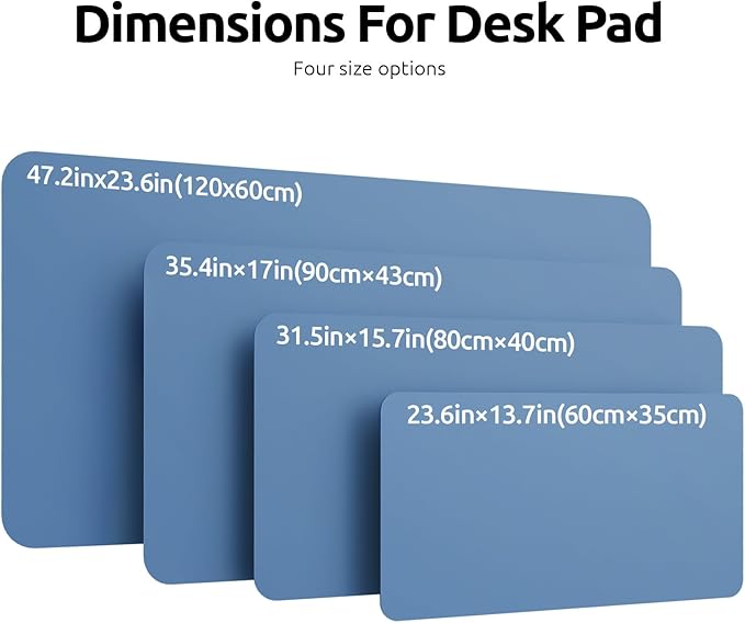 YSAGi Leather Desk Protector, Office Mat, Large Mouse Mat, Non-Slip PU Leather - Image 4