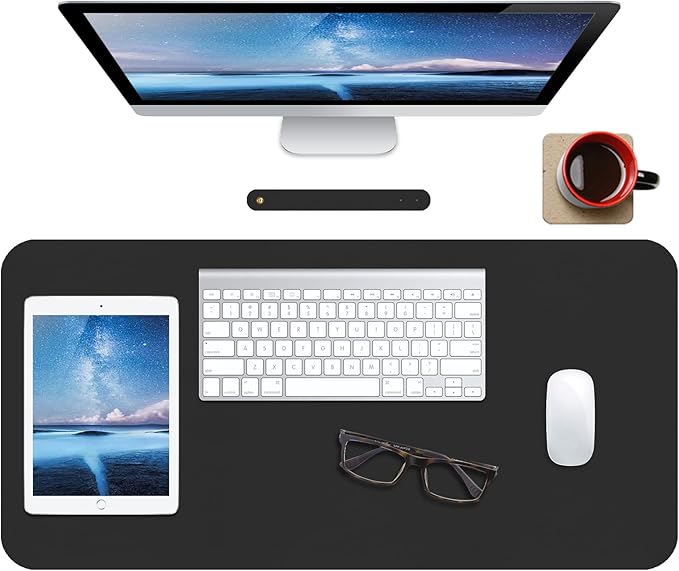 Boutilon Leather Desk Pad Protector, Non-Slip Mouse Pad, Laptop Desk Pad - Image 9