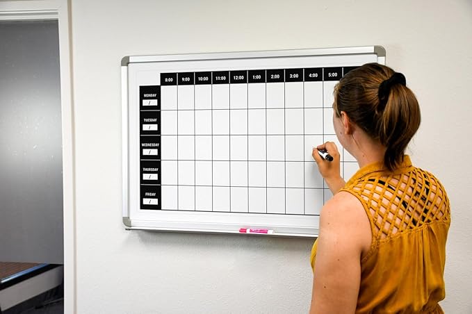Work Week Dry-Erase Scheduling Whiteboard 36" x 24" - Image 4