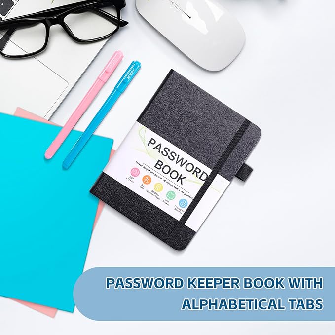 Password Keeper Book with Alphabetical Tabs,4.3"x5.7" Small Password Books - Image 7