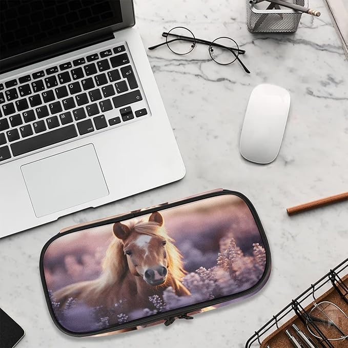Pardick Pencil Case,Horse 3D Big Capacity Pencil Pouch Coin Pouch Stationery - Image 9