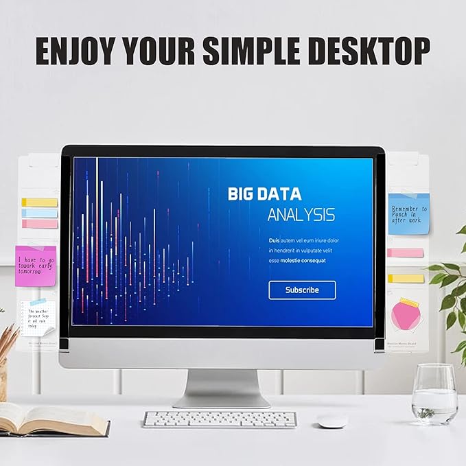 2pcs Office Desk Accessories Monitor Memo Board Computer Message Board Office - Image 7