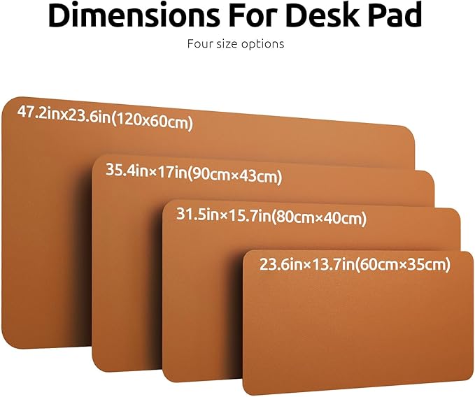 YSAGi Leather Desk Protector, Office Mat, Large Mouse Mat, Non-Slip PU Leather - Image 4