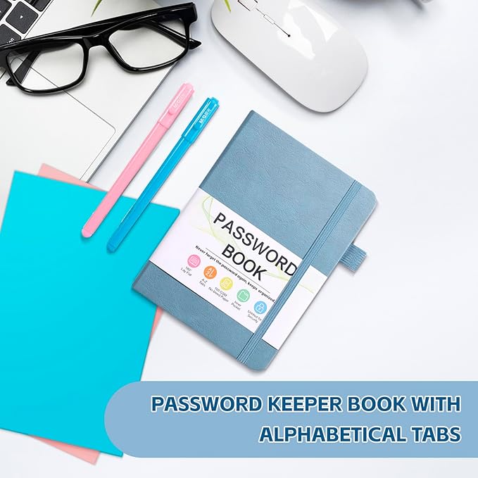 Password Keeper Book with Alphabetical Tabs,4.3"x5.7" Small Password Books - Image 7