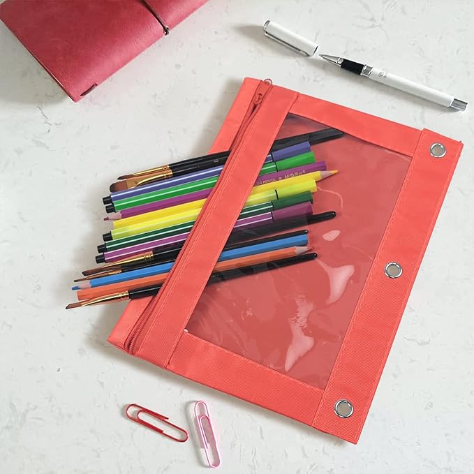 YoeeJob Pencil Pouch for 3 Ring Binder,Zipper Pencil Pouches Bulk,Pencil Case - Image 6