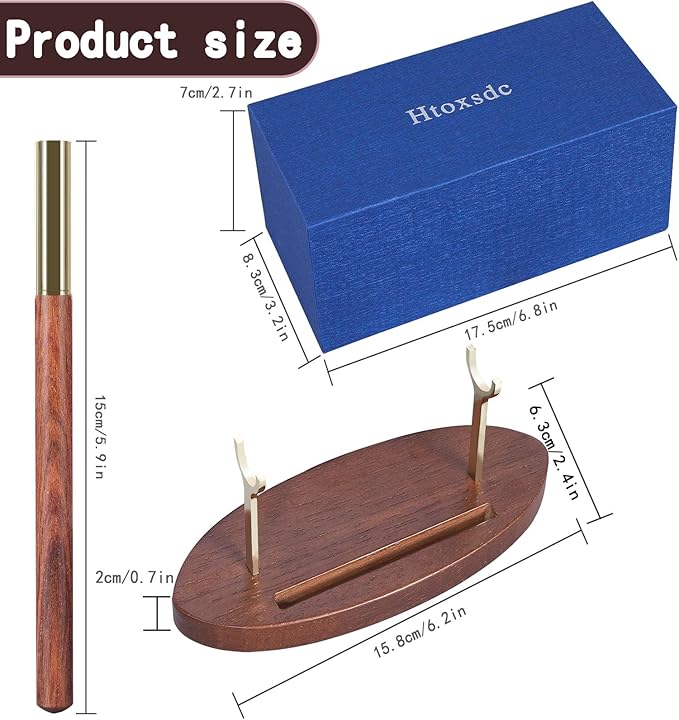Htoxsdc Pen Holder Desk Organizers and Accessories Desk Decor ,Exquisite Wooden - Image 7