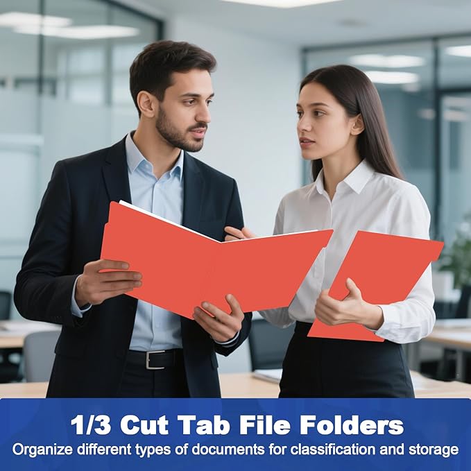 File Folder, HERKKA 120 Pack 1/3 Cut Tab File Folders, File Folders Great - Image 7