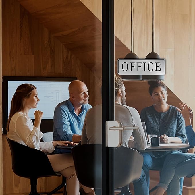 The Office Door Sign for Home and Business,Self-Adhesive Waterproof and - Image 7