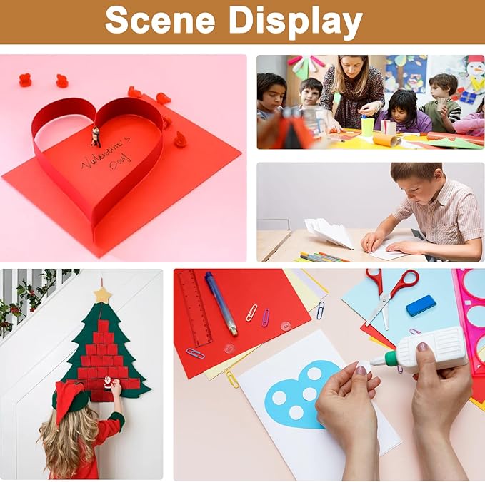 Silunkia 40 Sheets Christmas Red Cardstock 8.5 x 11 Craft Paper, 200gsm/75lb - Image 7