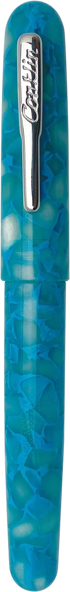 Conklin All American Fountain Pen in Turquoise Serenity – Fine Nib, Elegant - Image 4