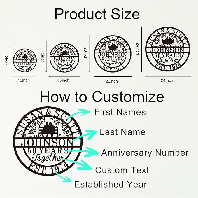 Personalized Christmas Gifts 2025, Custom 50th/40th/60th/70th/30th/1-99 Years - Image 8
