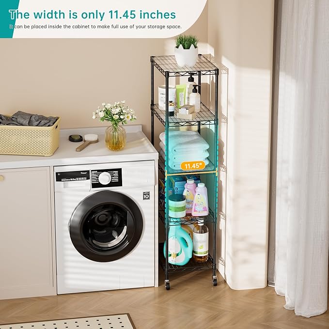 SINGAYE Shelf Closet Wire Shelving:Adjustable Metal Unit - Image 9