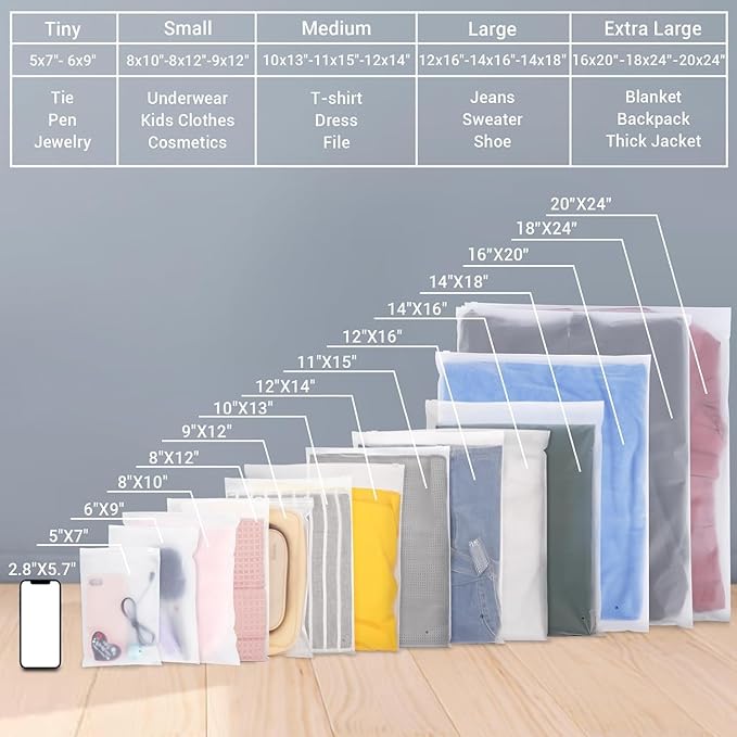 Svaldo 200PCS 9x12 inch Frosted Zipper Packaging Bags - Image 7