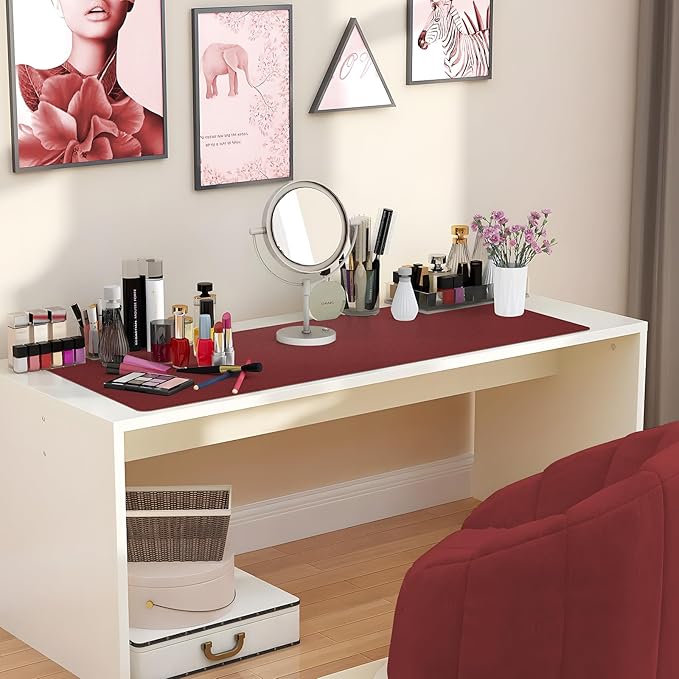 Desk Mat 35" x 17" Leather Desk Pad Protector - Image 9
