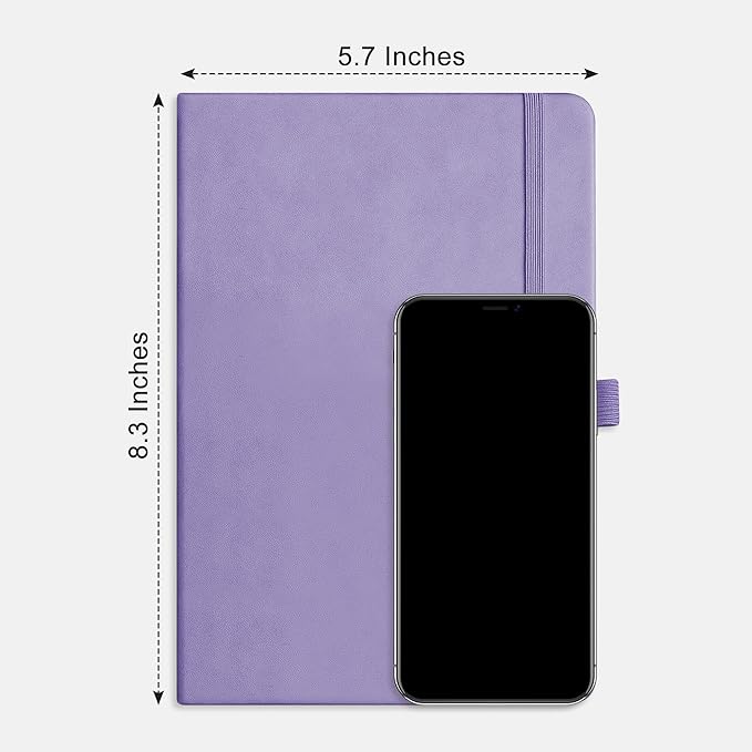 RETTACY Bullet Dotted Journal Notebook, 256 Pages, A5 Medium Size, Leather - Image 8
