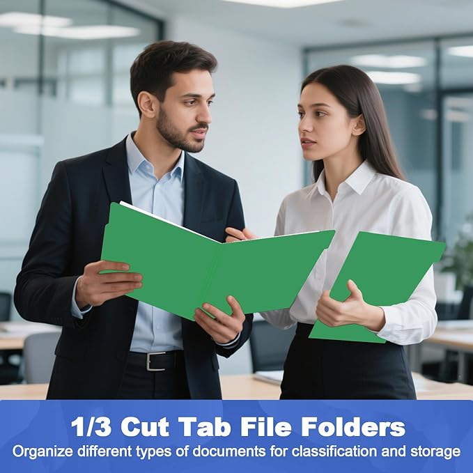 File Folder, HERKKA 120 Pack 1/3 Cut Tab File Folders, File Folders Great - Image 7
