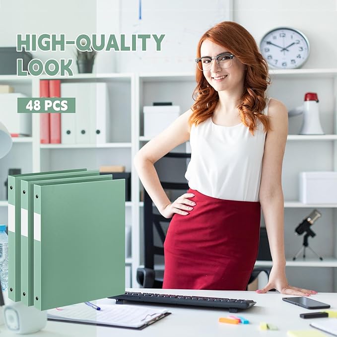 Henoyso 48 Pcs 3 Ring Binder 0.5 Inch Round Fits Letter Size 8.5'' x 11'' Paper - Image 6