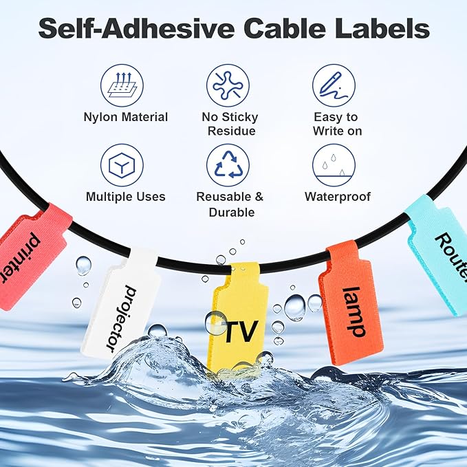 SZ.haitun 40 Pack Cable Labels Tags - Image 7