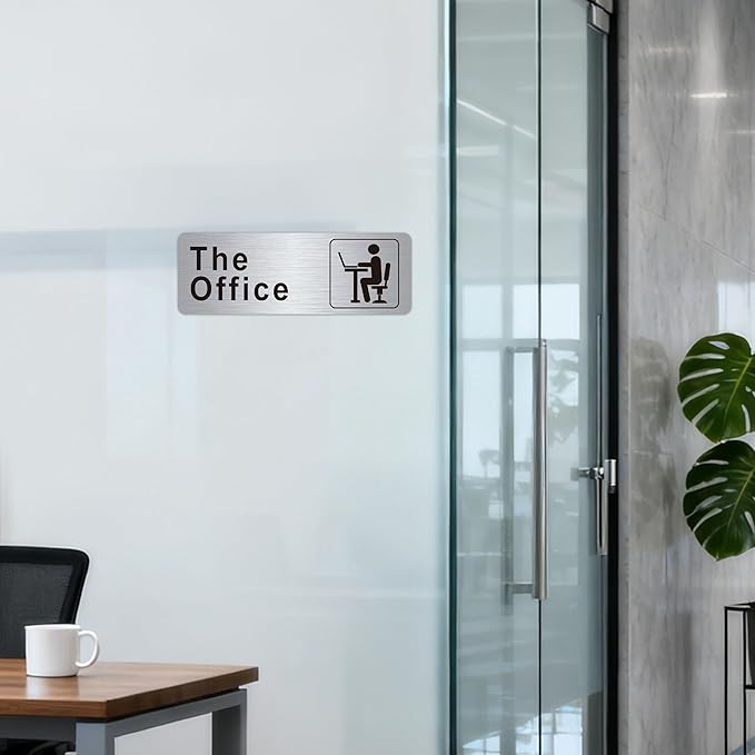 The Office Sign for Home and Business Door,Self-Adhesive Waterproof and - Image 6