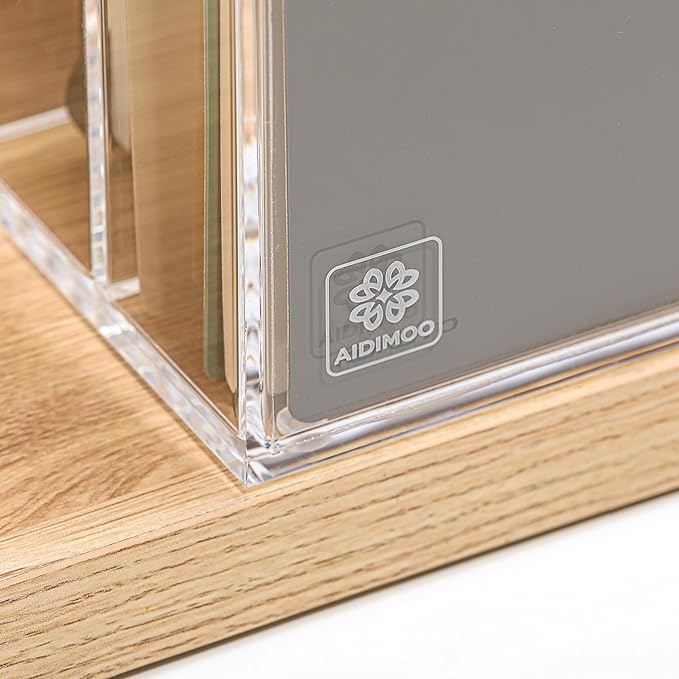 AIDIMOO Acrylic Magazine File Holder, 4 Vertical Compartments Desk Document - Image 9