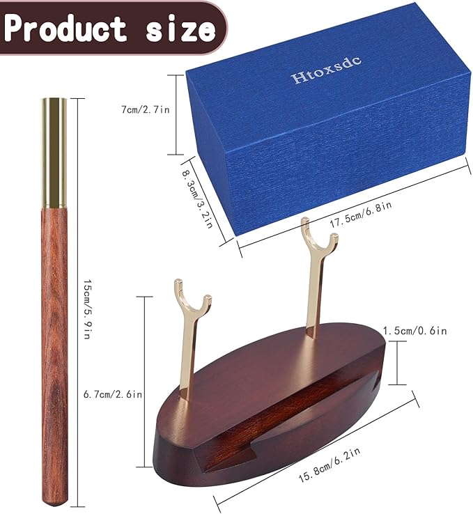 Htoxsdc Pen Holder Desk Organizers and Accessories Desk Decor ,Exquisite Wooden - Image 7