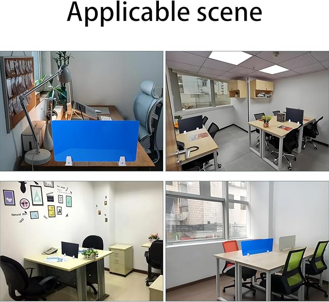Adjustable Desk Divider Partition Clips, Sneeze Guard Support Clamps - Image 7