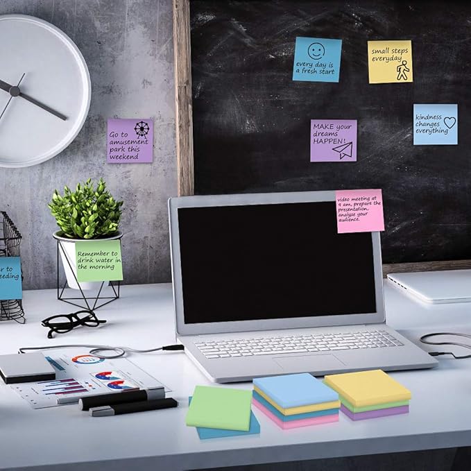 MyLifeUNIT Sticky Notes 3x3, Bulk Pack 54 Note Pads 5400 Sheets - Image 7