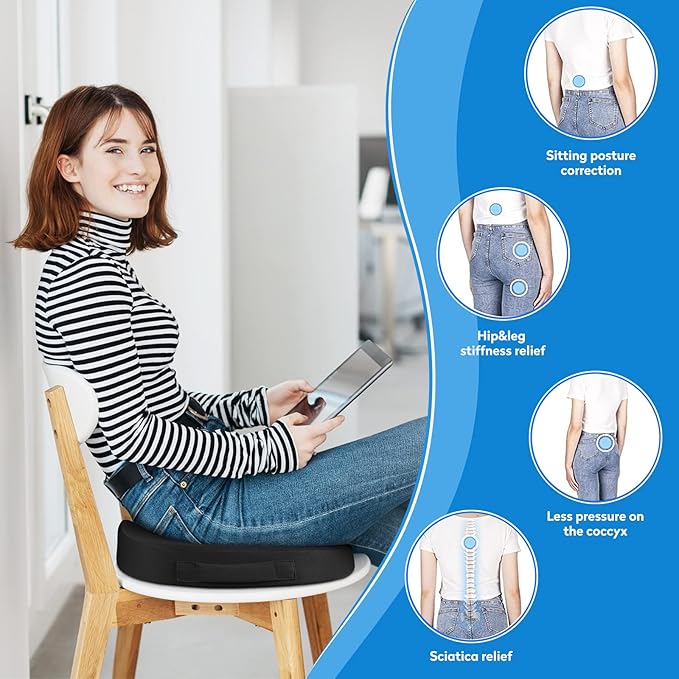 CushZone Seat Cushion, Office Chair Cushions, Car Seat Cushion, Non-Slip - Image 8