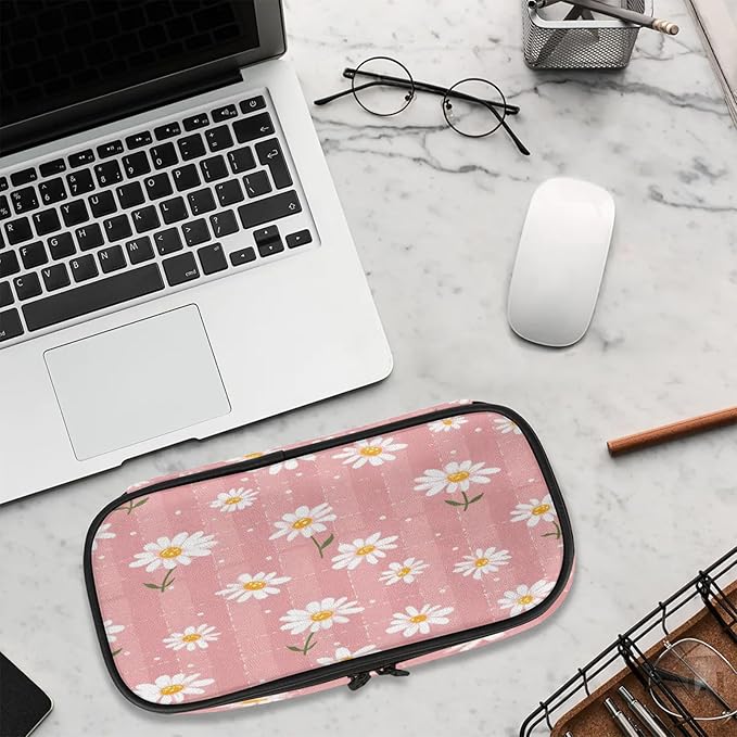 Pardick Flower Daisy Pencil Case,Big Capacity Pencil Pouch Coin Pouch - Image 9