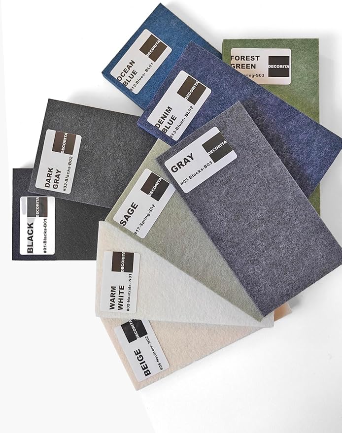 DECORITA Blue Felt Notice Board 47"x35" | Large Cork Bulletin Board Alternative - Image 6