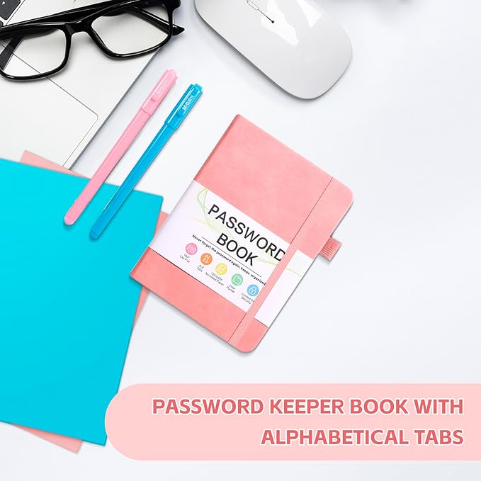 Password Keeper Book with Alphabetical Tabs,4.3"x5.7" Small Password Books - Image 7