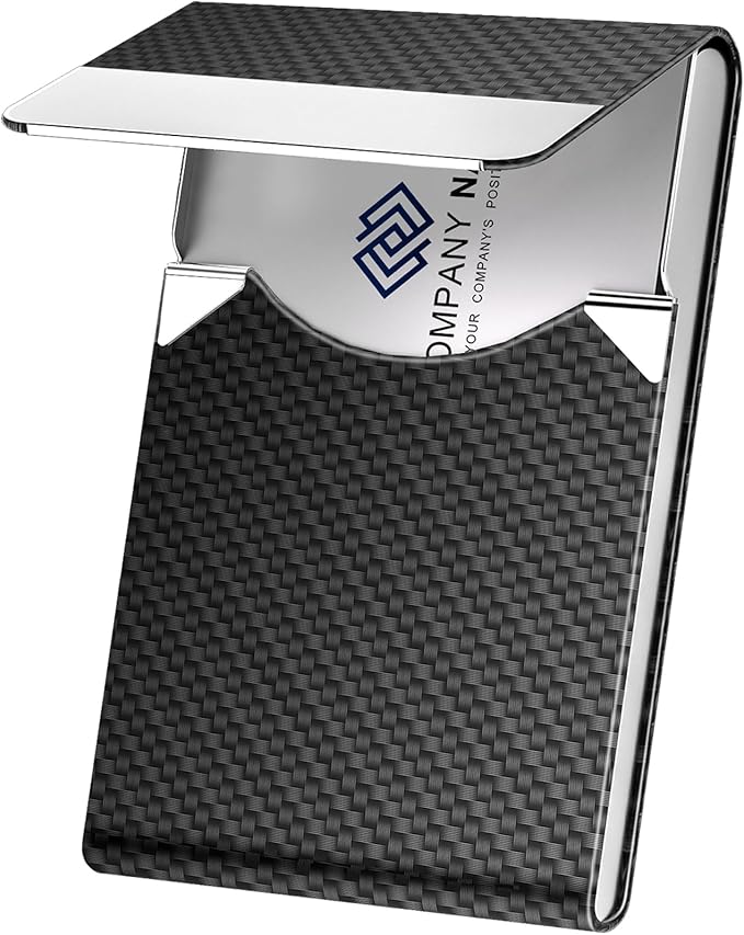 DMFLY Business Card Holder, Metal Slim Business Card Case, Pocket Card Holder - Image 9