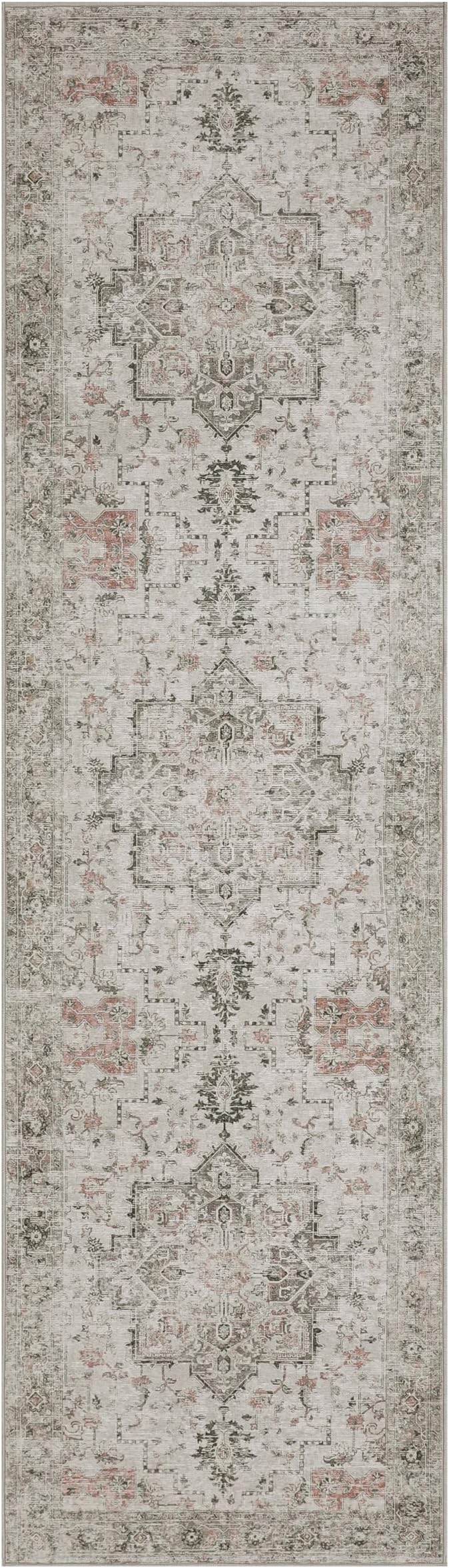 GENIMO Runner Rug 2'6"x7 Machine Washable Non Slip Vintage Hallway Runner Rug - Image 8