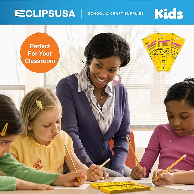 E-CLIPS USA Pencils Bulk Pencils #2 Number 2 pencil Pre-Sharpened Pencil Bulk - Image 6